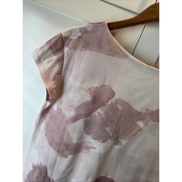 Alternative Pink Watercolor Round Neck Short Sleeve T-Shirt Modal Blend Soft Med - Picture 7 of 9